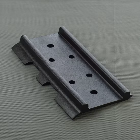 Rubber Pads Embedded Steel Track Plate Bolted on Steel Track Shoe for Crawler Walking Device