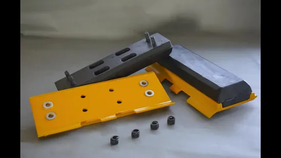 Rubber Pads Embedded Steel Track Plate Bolted on Steel Track Shoe for Crawler Walking Device